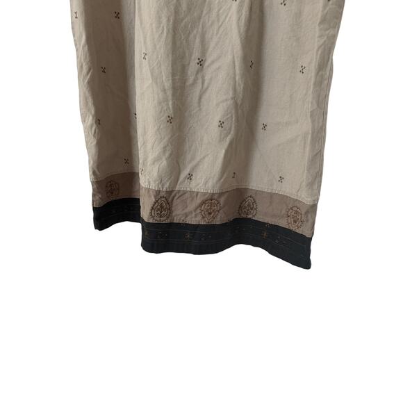 Jenna Lane New York Vintage Tan Sleeveless 1X Cotton Linen Blend Dress Plus Size - Picture 6 of 7